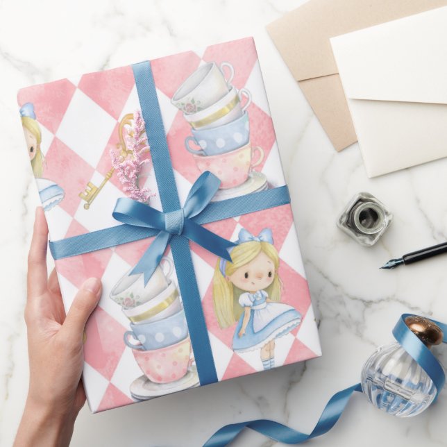 Cute Alice i Wonderland Gift Wrapping Papper Presentpapper (Gifting)