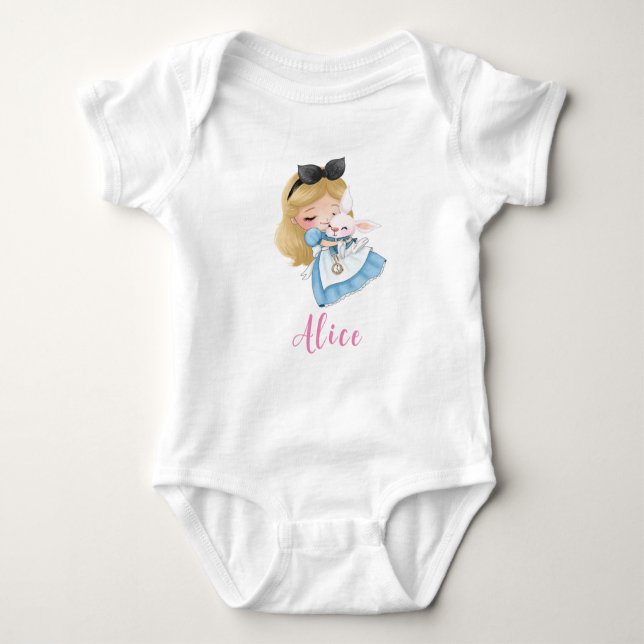 Cute Alice i Wonderland Girl T Shirt (Framsida)