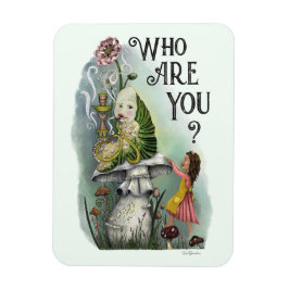 Cute Alice i Wonderland och Caterpelare Art Magnet