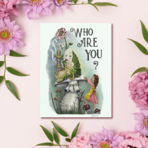 Cute Alice i Wonderland och Caterpelare Art