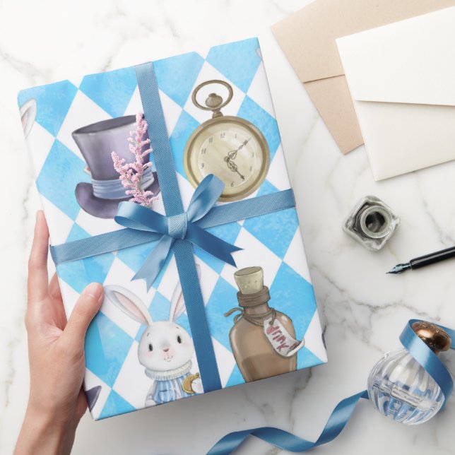 Cute Alice i Wonderland Wrapping Papper Presentpapper (Gifting)