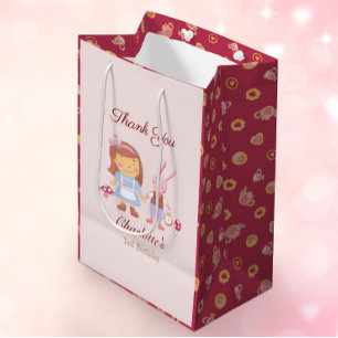 Cute Alice Rabbit Rosa Birthday-Tack för
