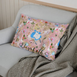Cute Alice's Äventyr i Wonderland Glitter Namn Prydnadskudde