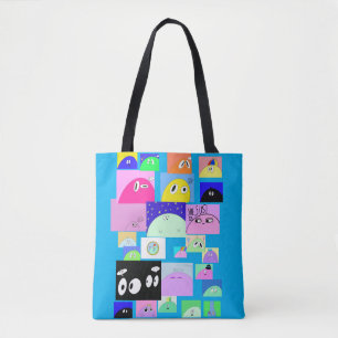 Cute Alien Blob Tecknad Funny Sassy Tecknad Tygkasse
