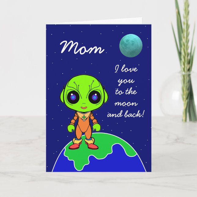Cute Alien Mors dag-kort av Jo Bilder Meddelande (Framsida)
