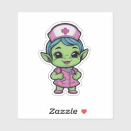 Cute Alien Nurse Klistermärken