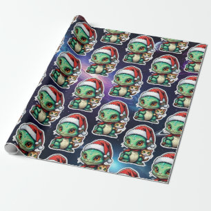 Cute Alien och Cat i rymden Presentpapper