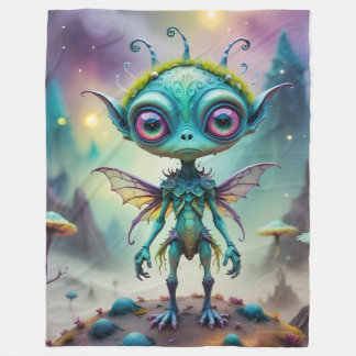 Cute Alien Pixie Fleecefilt