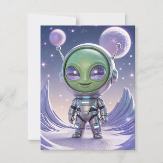 Cute Alien Postcross Vykort