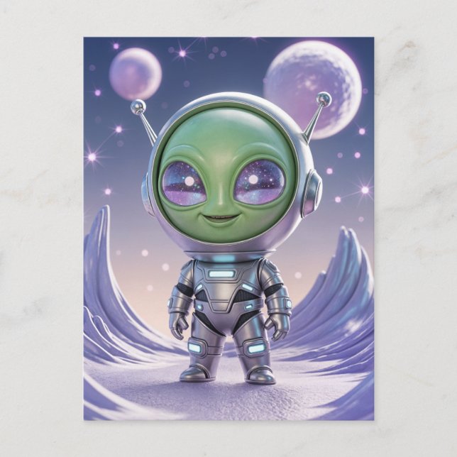 Cute Alien Postcross Vykort (Framsida)