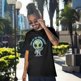 Cute Alien Ta mig till Tecknaden Leader T Shirt
