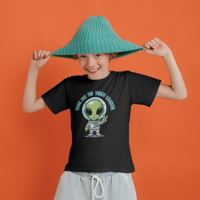Cute Alien Ta mig till Tecknaden Leader T Shirt (Skapare uppladdad)