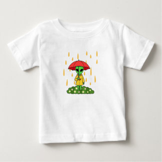 Cute Alien With Umbrella Kawaii Space Character T Shirt
