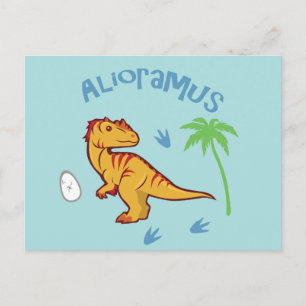 Cute Alioramus Vykort