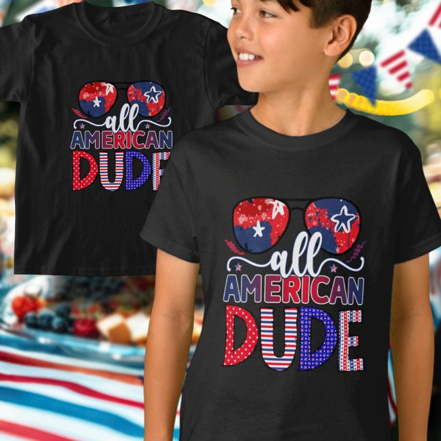 Cute All American Dude 4th Of July Celebration T Shirt (Skapare uppladdad)