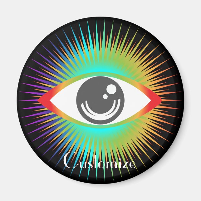 Cute All-view Alien Öga Thunder_Cove Magnet (Framsidan)