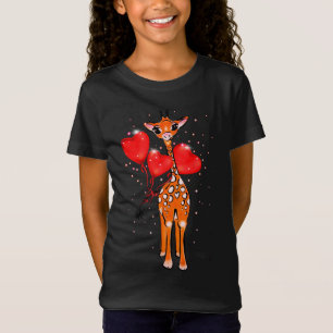 Cute Alla hjärtans dag giraffe-hjärtballonger T Shirt
