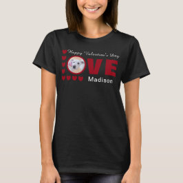 Cute Alla hjärtans dag Hund Kärlek Hearts Red T Shirt