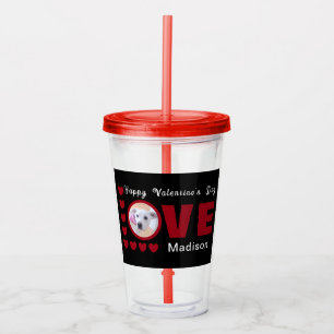 Cute Alla hjärtans dag Hund Kärlek Hearts Red Take Away Mugg