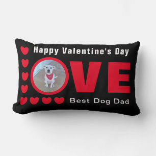 Cute Alla hjärtans dag Hund Pappa Kärlek Hearts Re Lumbarkudde