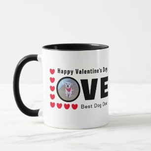 Cute Alla hjärtans dag Hund Pappa Kärlek Hearts Re Mugg