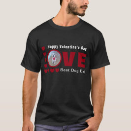 Cute Alla hjärtans dag Hund Pappa Kärlek Hearts Re T Shirt