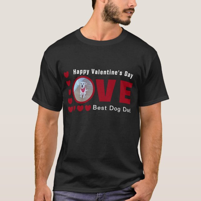 Cute Alla hjärtans dag Hund Pappa Kärlek Hearts Re T Shirt (Framsida)