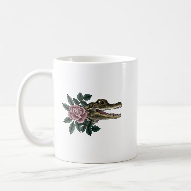 Cute Alligator Classic T-Shirt Kaffemugg (Vänster)