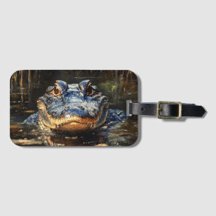 Cute Alligator in the Florida Everglades Painting Bagagebricka