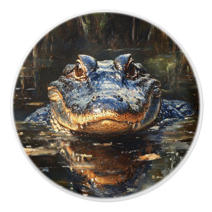Cute Alligator in the Florida Everglades Painting Knopp