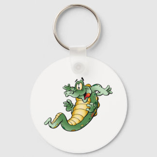 Cute Alligator-Tecknad Nyckelring