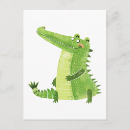 Cute alligator vykort