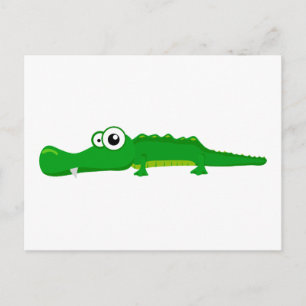 Cute alligator vykort