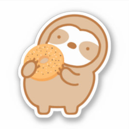 Cute Allt Bagel Sloth Klistermärken