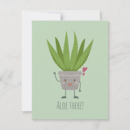 Cute Aloe Vera Anteckningskort