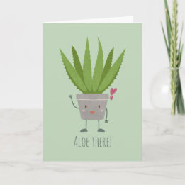 Cute Aloe Vera Anteckningskort