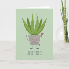 Cute Aloe Vera Anteckningskort