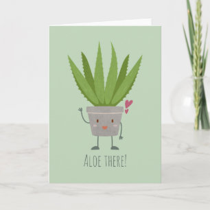 Cute Aloe Vera Anteckningskort