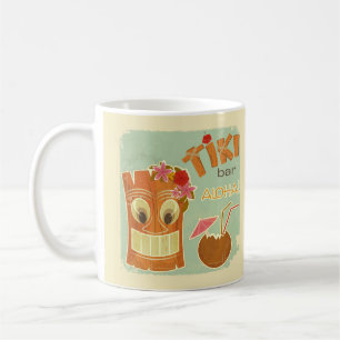 Cute Aloha Tiki Pub Pineapple Tecknad Kaffemugg