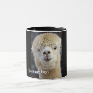 Cute Alpaca ansikte Mugg