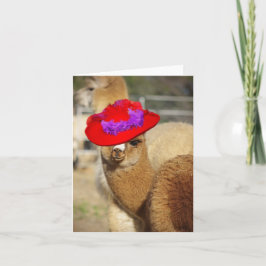Cute Alpaca-anteckningskort Kort