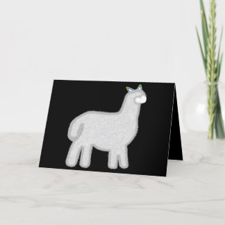 Cute Alpaca Arcoíris rainbow Helgkort