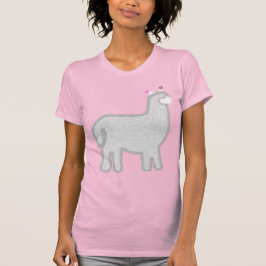 Cute Alpaca Cariña rosa hjärtan T Shirt
