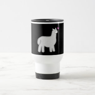 Cute Alpaca med glatt rosa fjäril Resemugg