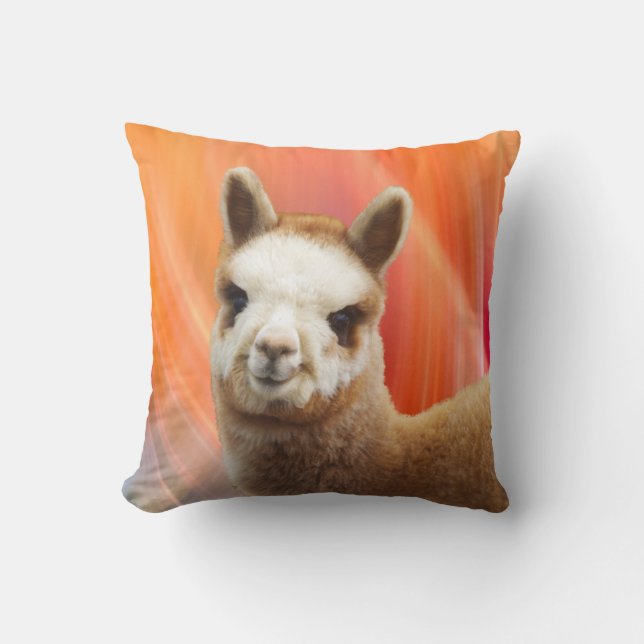 Cute Alpaca Pillow Kudde (Framsida)