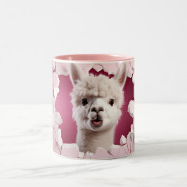 Cute Alpaca Två-Tonad Mugg