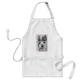 Cute Alpacca Llama Watercolor Art Kitchen Apron Förkläde