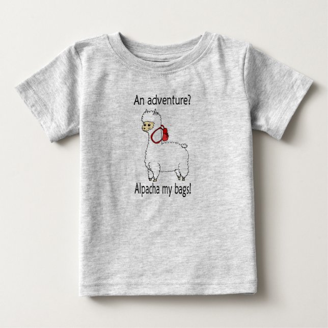 Cute alpacha äventyr pun tröja (Framsida)