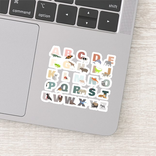 Cute Alphabet ABC-djur Klistermärken (Detalj)