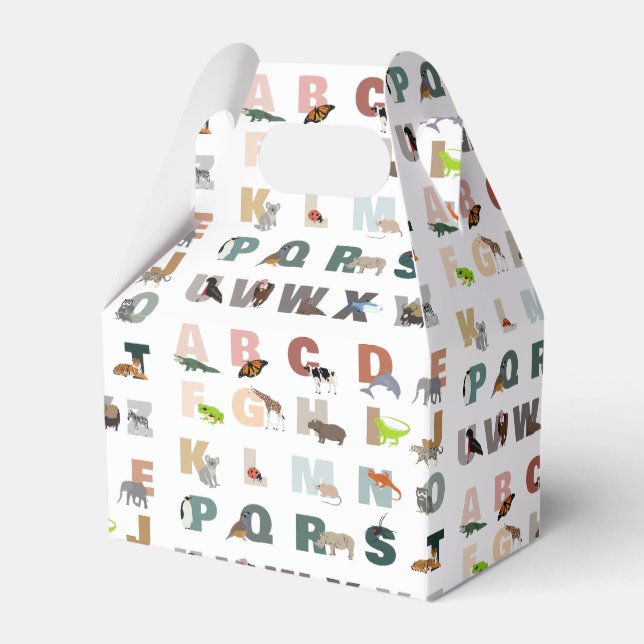 Cute Alphabet ABC-djur Presentaskar (Framsidan Sidan)